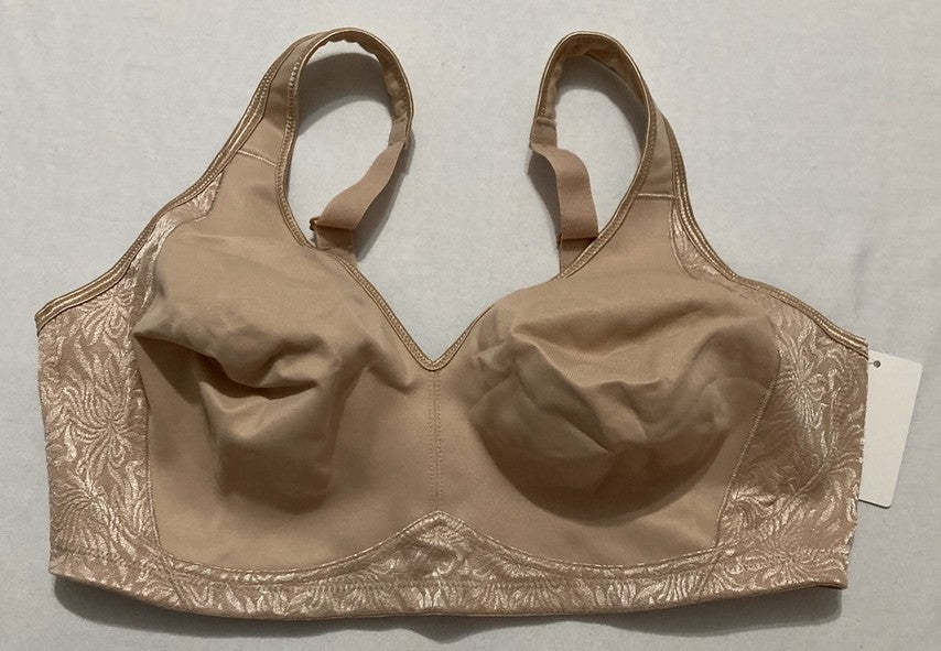 PLAYTEX 18 Hour Side & Back Smoothing Cooling Wireless T-Shirt Bra NUDE 42D