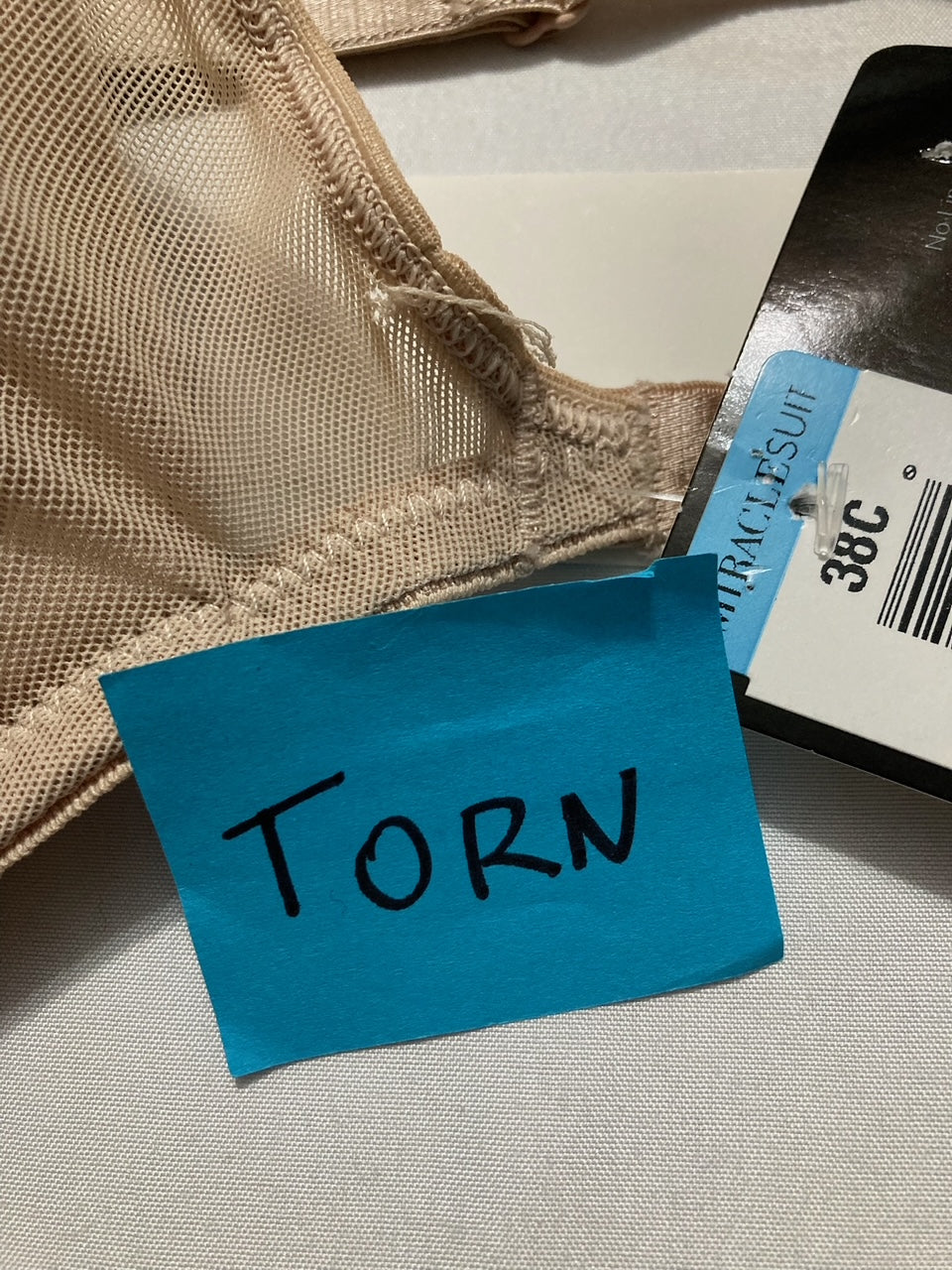 NWD MIRACLESUIT Sexy Sheer Shaping Bodysuit BEIGE 38C