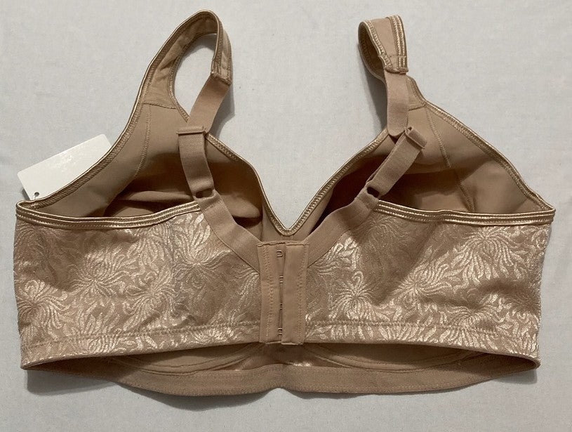PLAYTEX 18 Hour Side & Back Smoothing Cooling Wireless T-Shirt Bra NUDE 42D