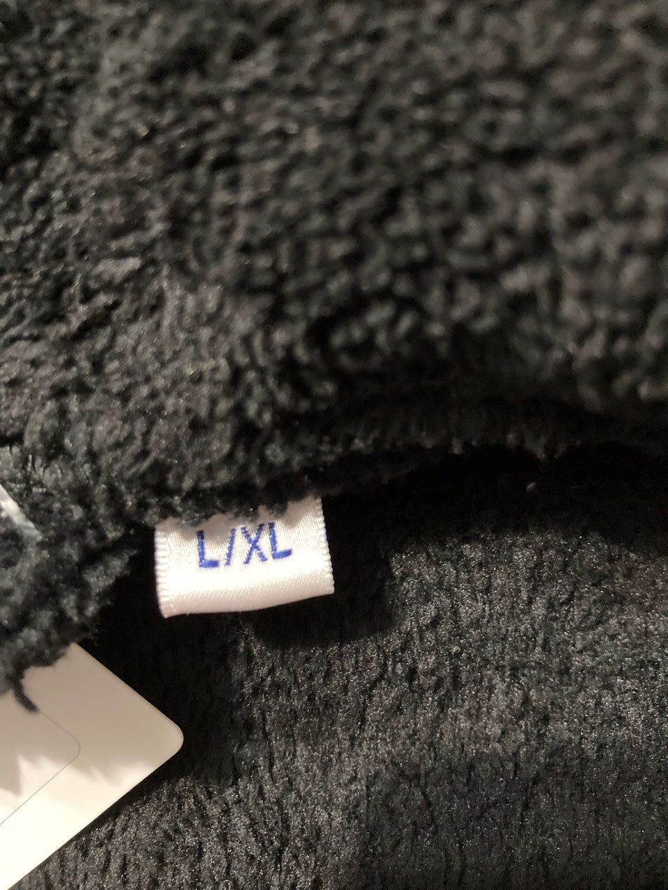 COTTON PARADISE Warm Polar Lining Unisex Bathrobes BLACK L/XL