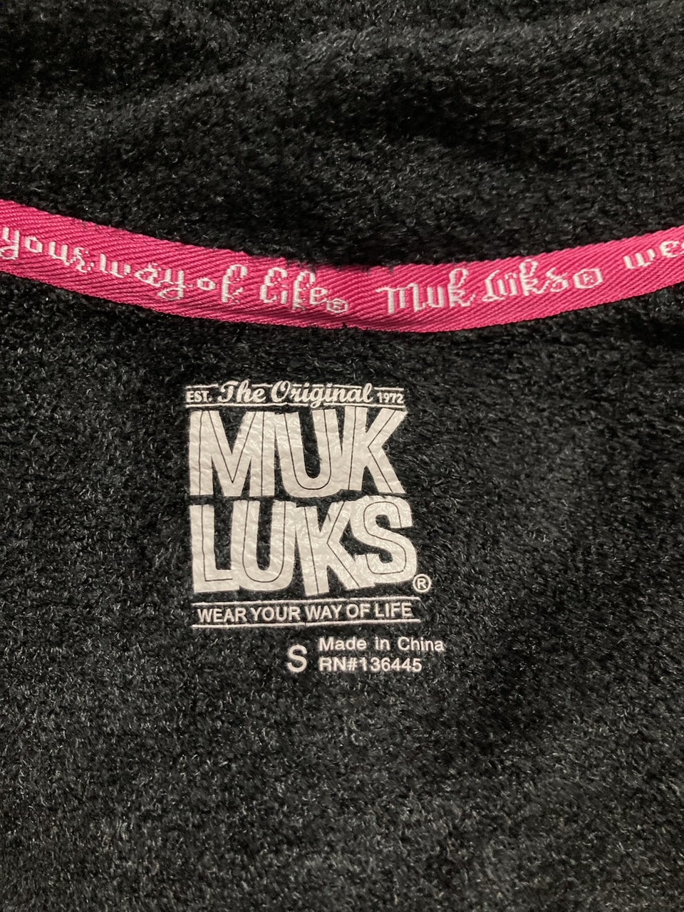 MUK LUKS Snuggle Up Sherpa Cardi GRAY S