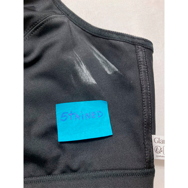 NWD GLAMORISE Women's Plus Size Zip Up Front-Close Sports Bra Wirefree BLACK 44C