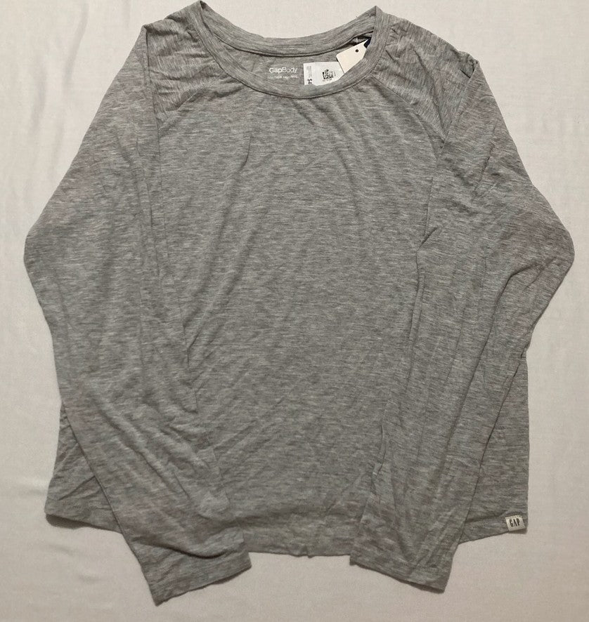 GAPBODY Long Sleeve Pajama Top with Round Neck GREY M