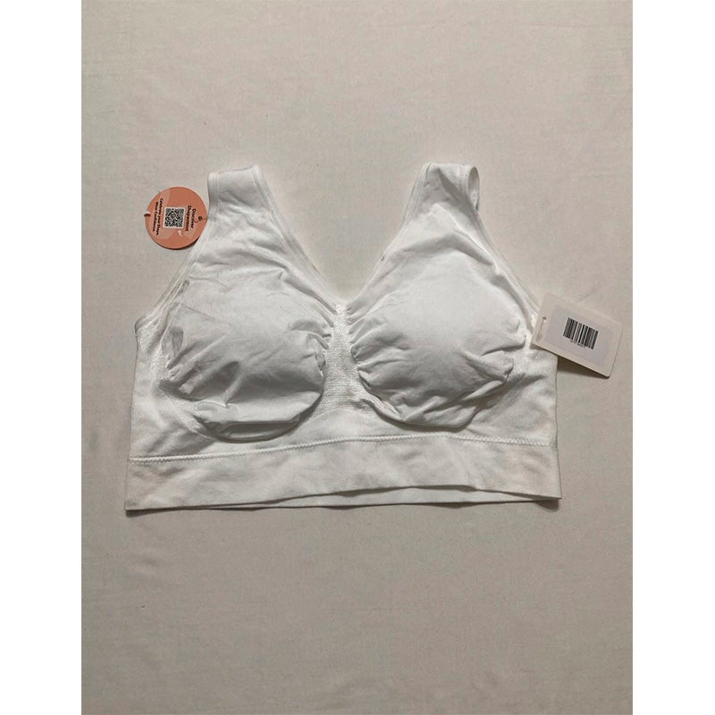 NWD SHAPERMINT Essentials Bra Wireless Back Closure Womens Plus Size WHITE L
