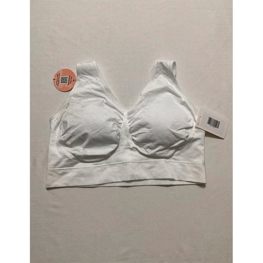 NWD SHAPERMINT Essentials Bra Wireless Back Closure Womens Plus Size WHITE L