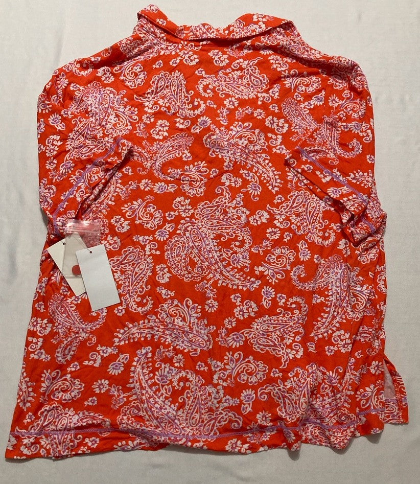 MISMATCHED SANCTUARY Pajama Top Short Sleeve Lounge Shorts Set FLORAL RED S/M