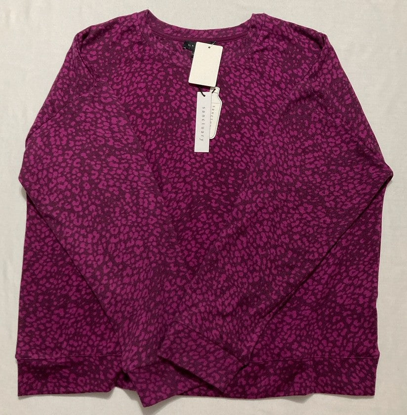SANCTUARY Top pajama long sleeve PURPLE L