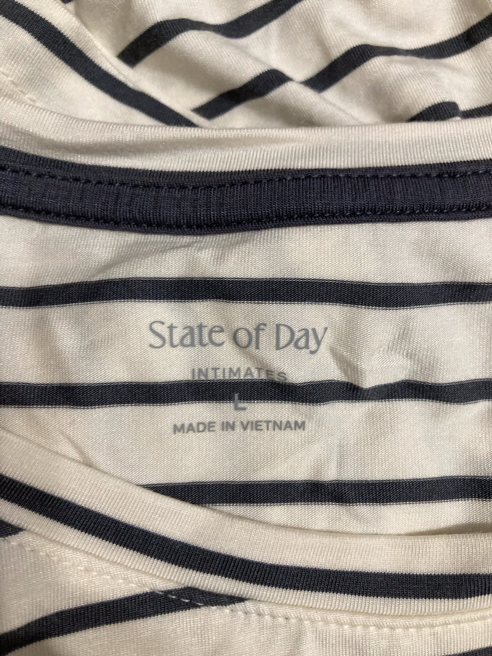 STATE OF DAY Top pajama Short sleeve WHITE L