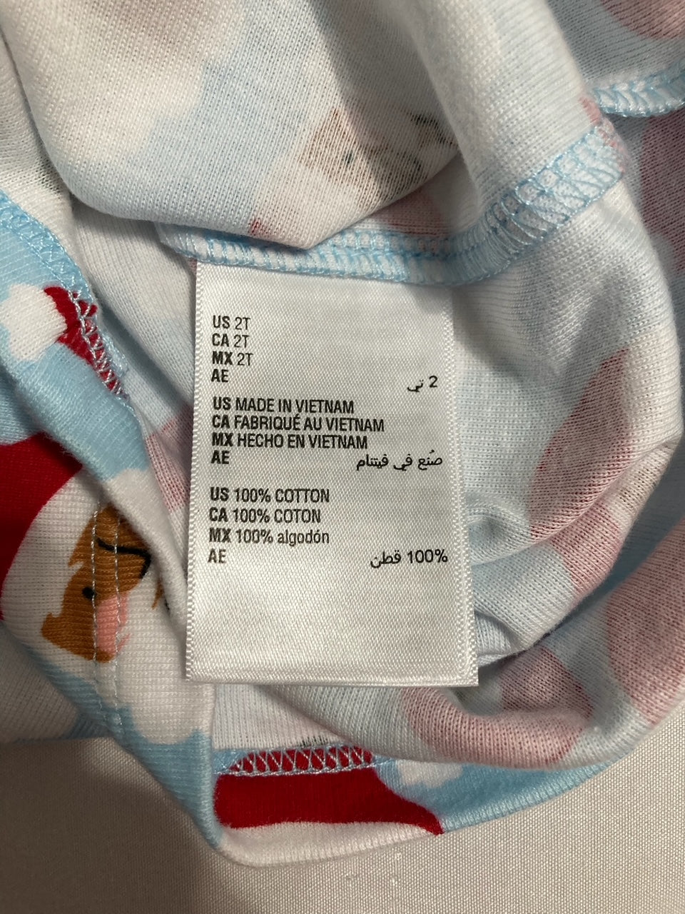 HOLIDAY LANE Little & Big Kids Santa Cotton Snug Fit Pajama set LIGHT BLUE 2T