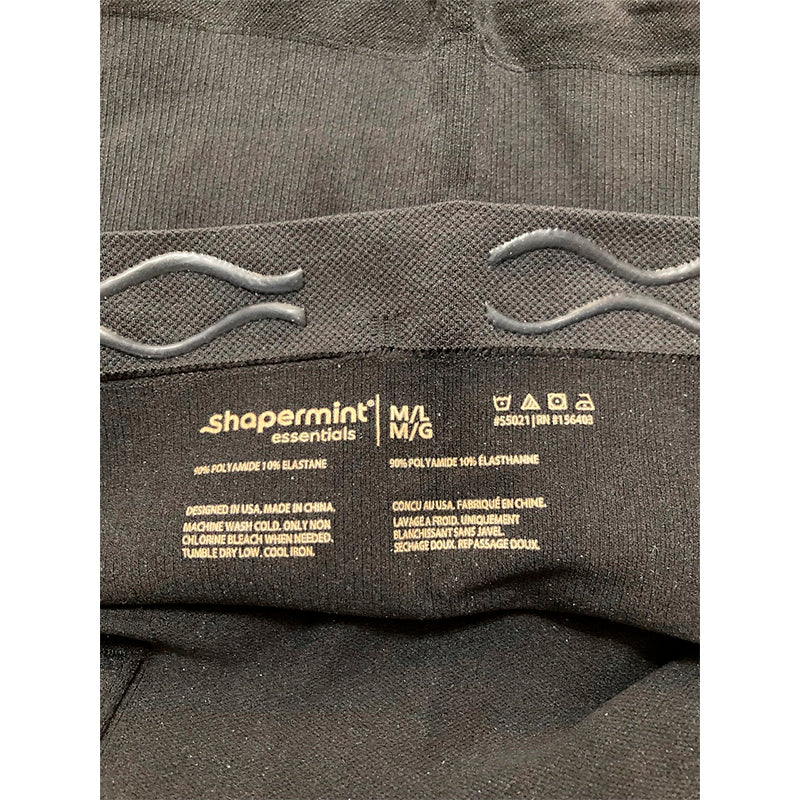 SHAPERMINT Essentials All Day Every Day High-Waisted Shaper Shorts BLACK M