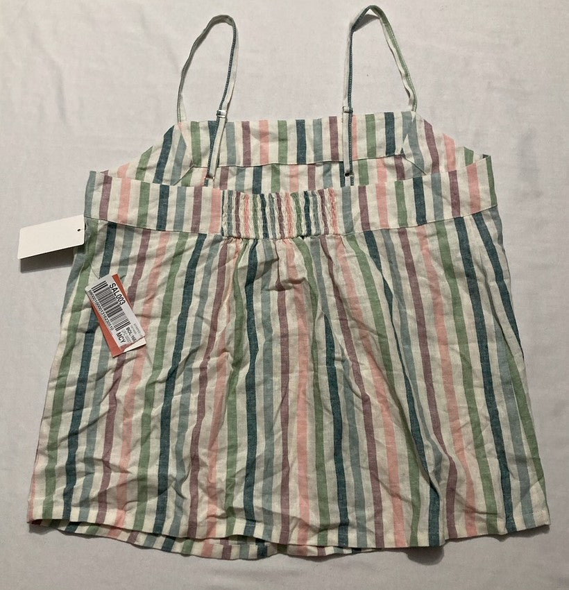STATE OF DAY Pastel Striped Camisole Top MULTICOLOR M