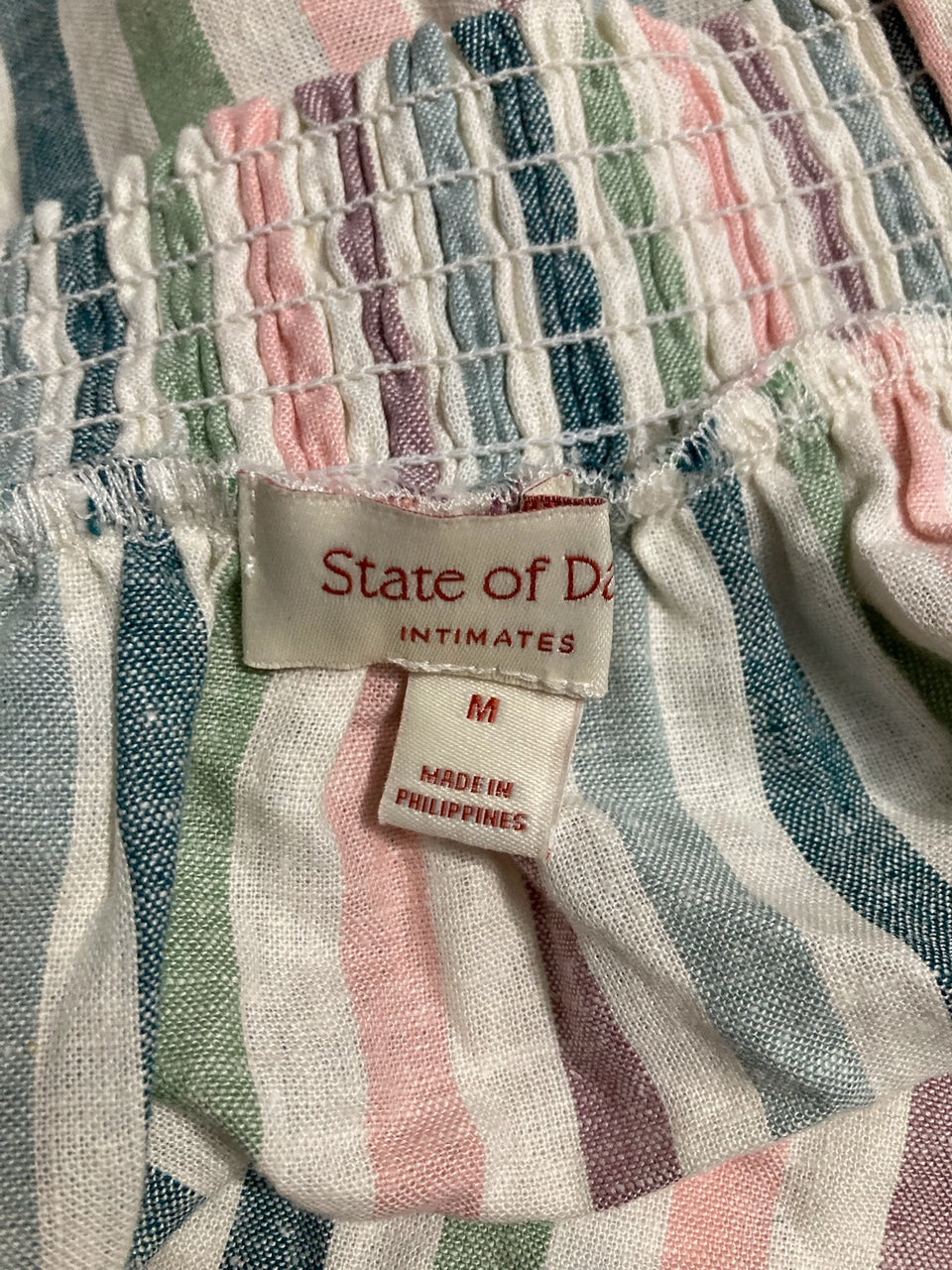 STATE OF DAY Pastel Striped Camisole Top MULTICOLOR M