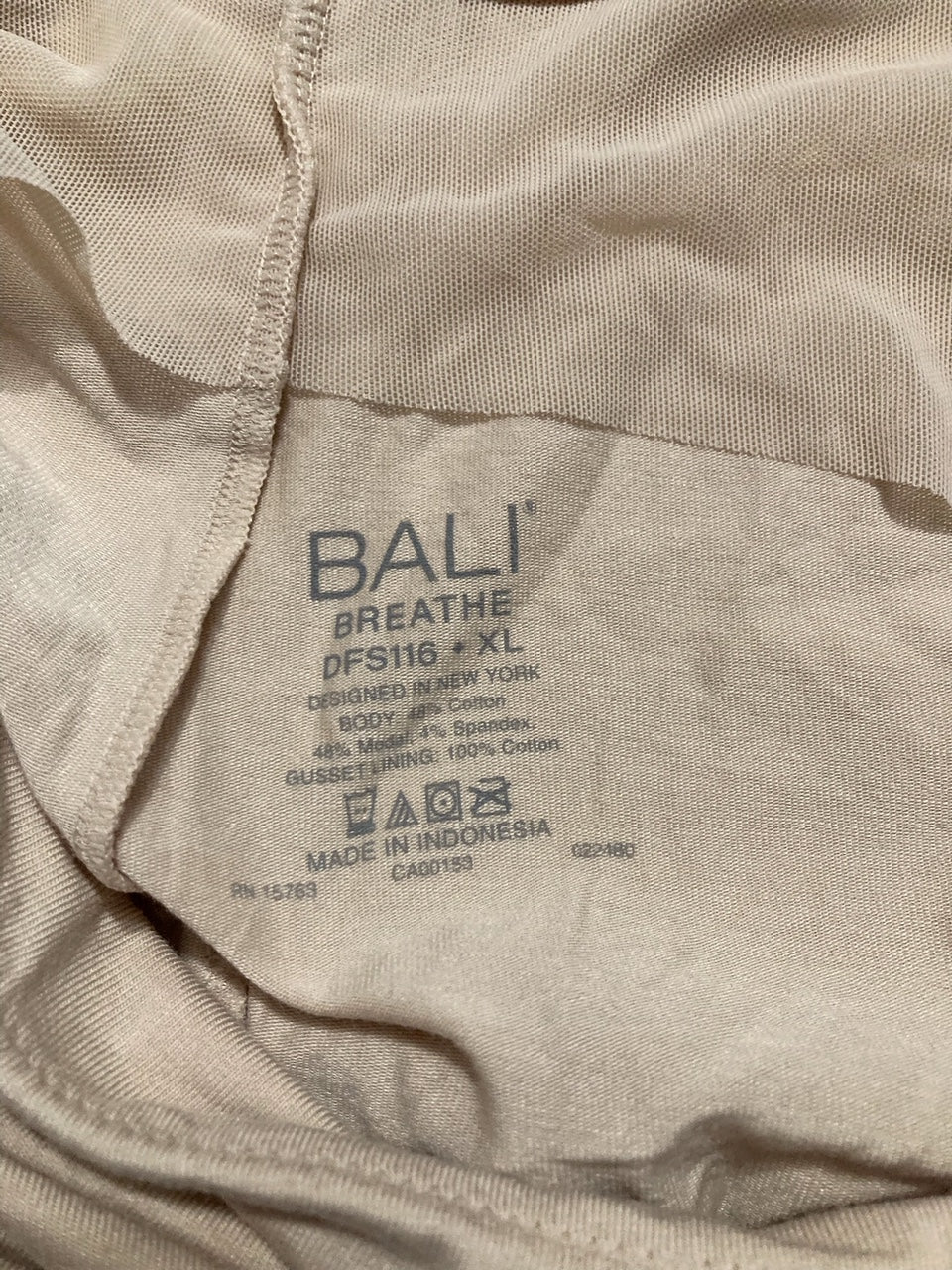 BALI Breathe Lace Shaping Brief Breathable Modal Firm BEIGE XL
