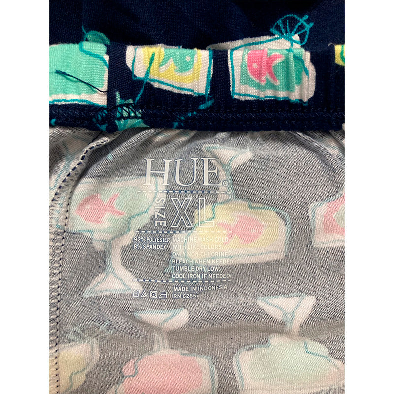 HUE Drink Like a Fish Classic Pajama Boxer Shorts MEDIEVAL XL