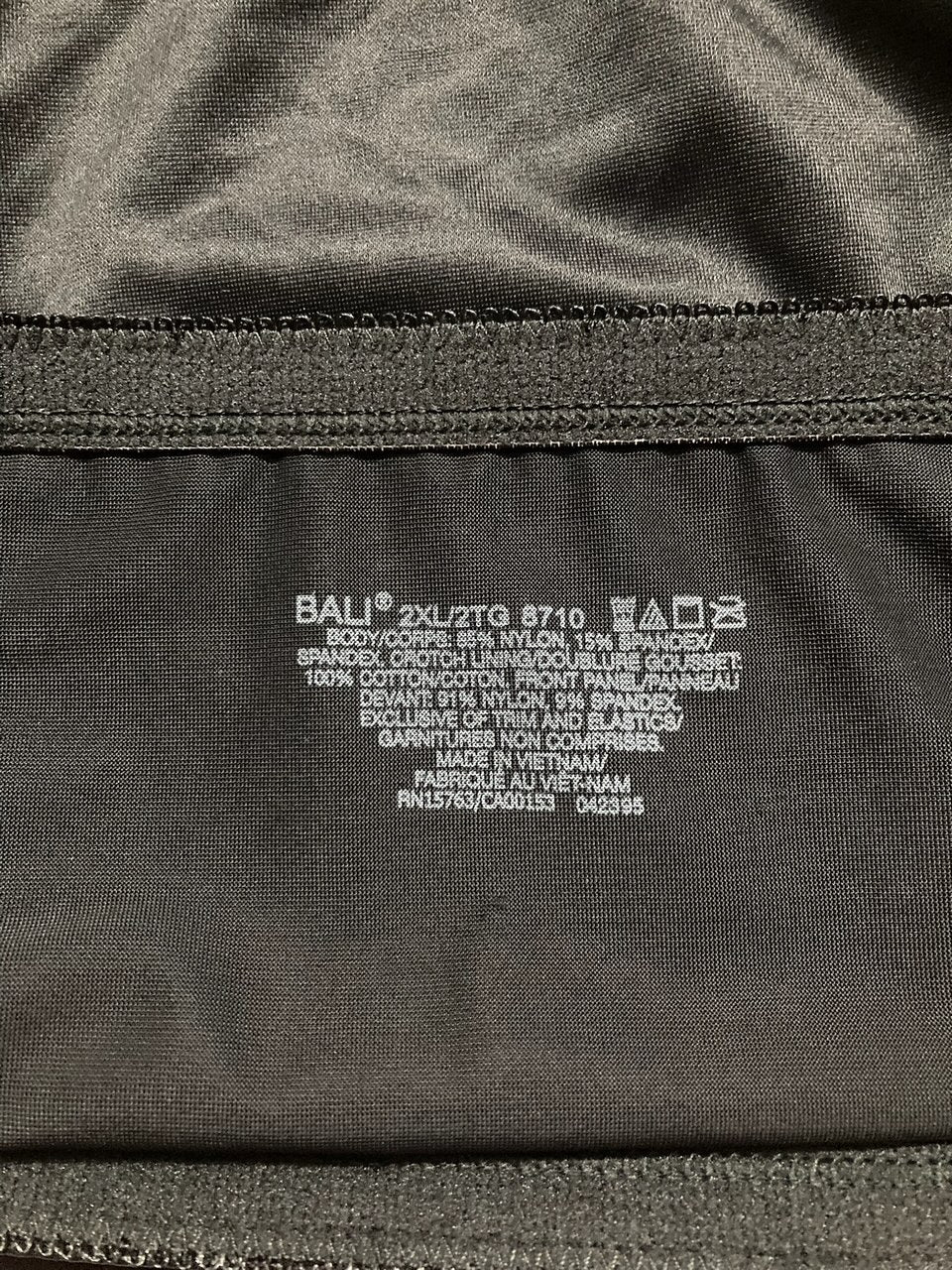 BALI Tummy Panel Firm Control Brief BLACK 2XL