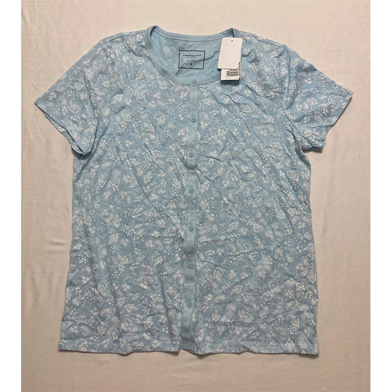 CHARTER CLUB Women's Pajamas top PAISLEY FLORAL M