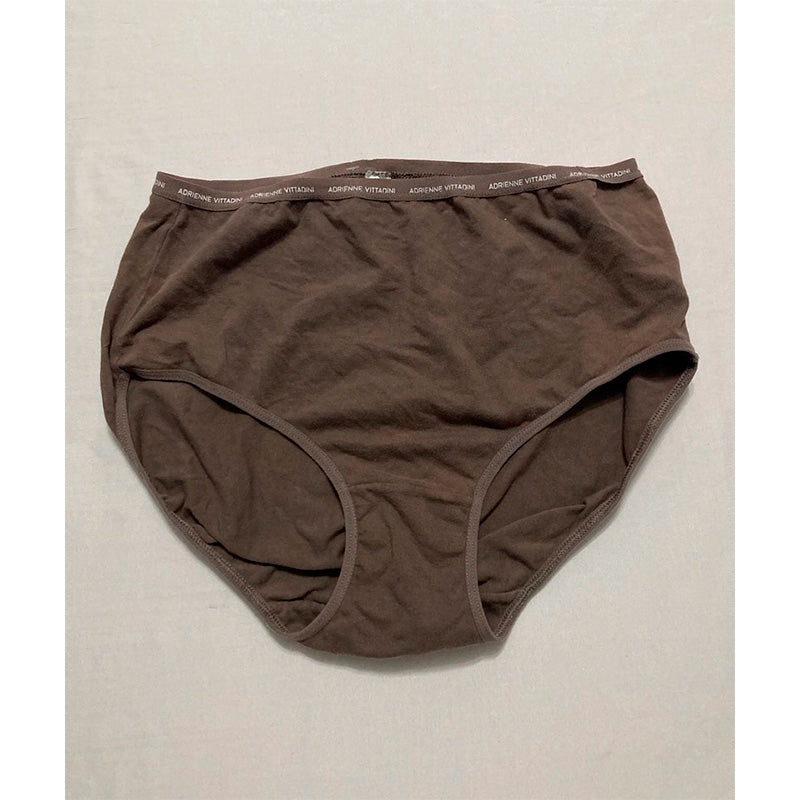 ADRIENNE VITTADINI Womens Brief Underwear Panties BROWN L