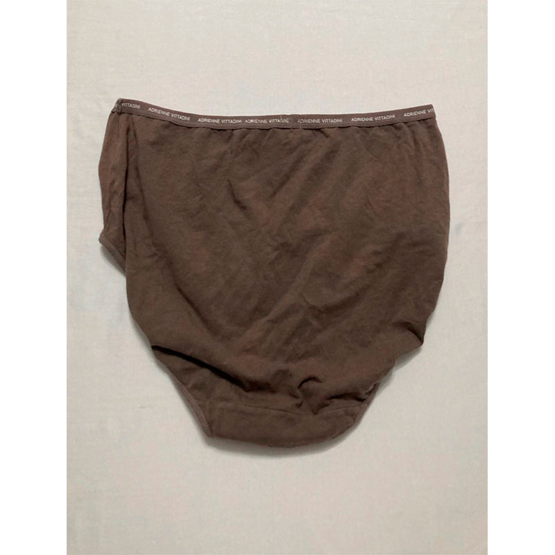 ADRIENNE VITTADINI Womens Brief Underwear Panties BROWN L
