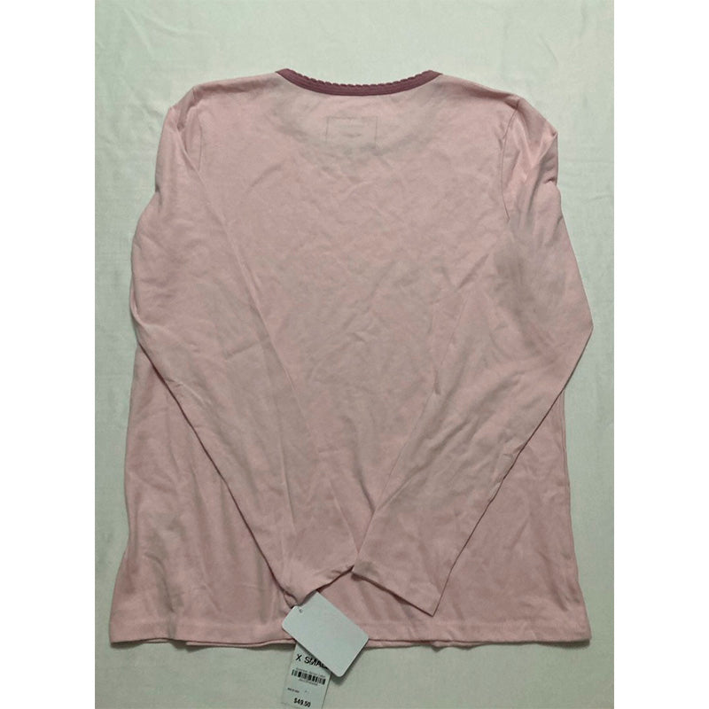 CHARTER CLUB Women’s pajama top long sleeve PINK XS