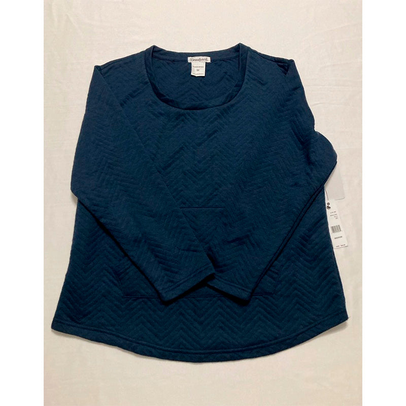 BEAUTYREST Women's Kangaroo Long Sleeve Top NAVY M