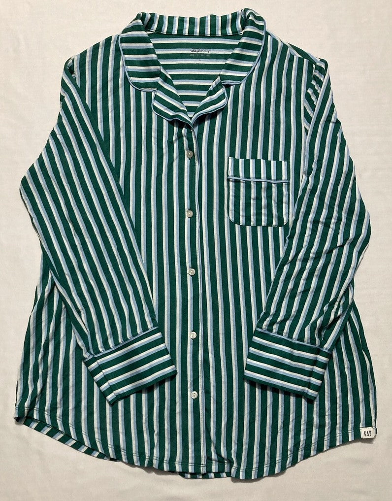 GAPBODY Poplin PJ Shirt GREEN S