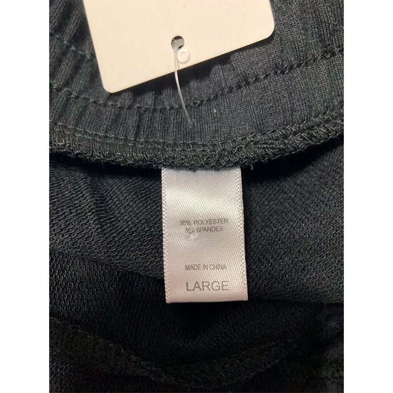 MUK LUKS Quilted Shacket Long Sleeve T-Shirt BLACK L