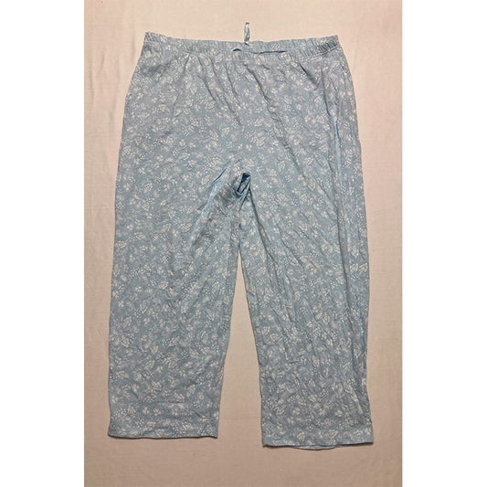 CHARTER CLUB Cotton Printed Cropped Pajamas pants PAISLEY FLORAL L