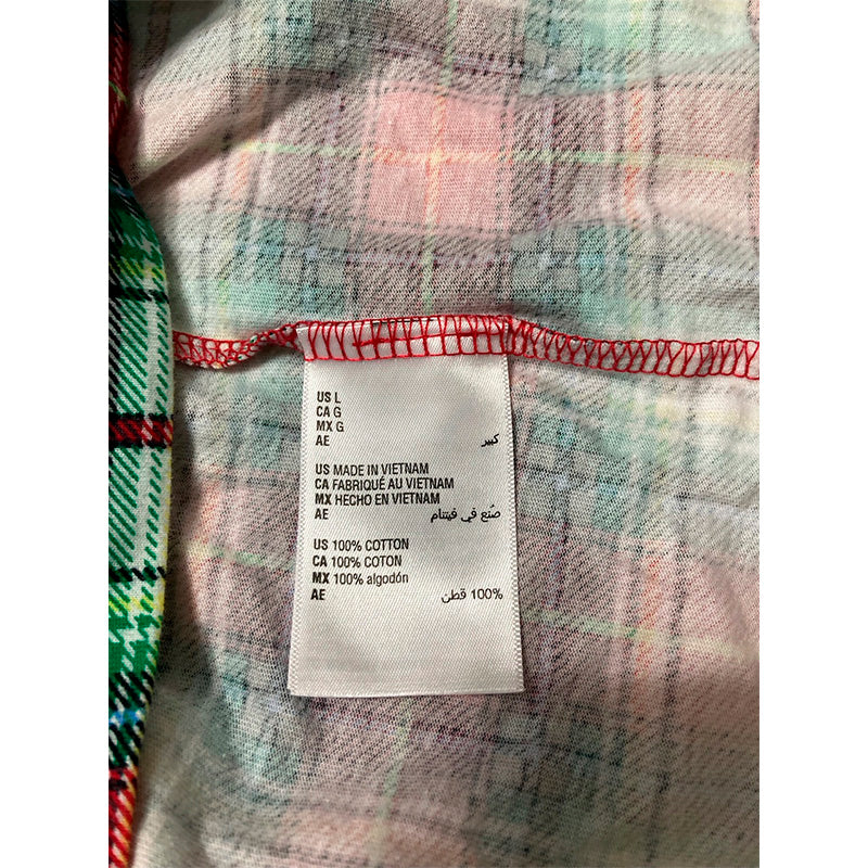 HOLIDAY LANE men pajama top long sleeve MULTICOLOR L