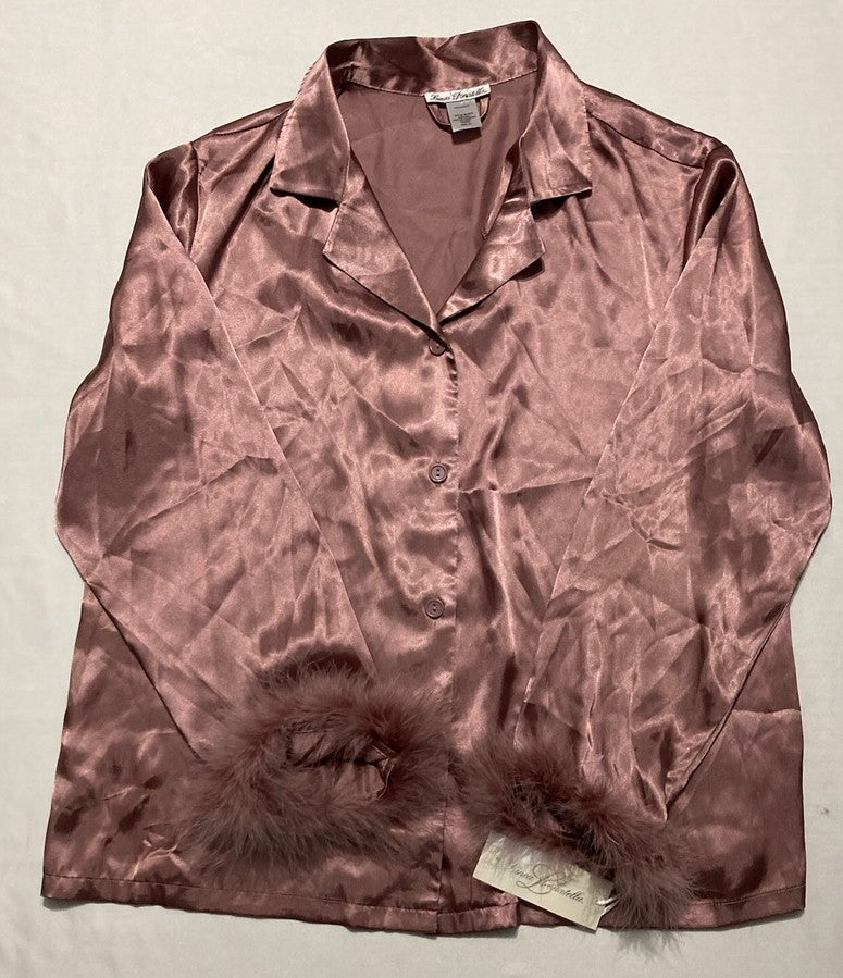 LINEA DONATELLA Satin pajama top PINK XL
