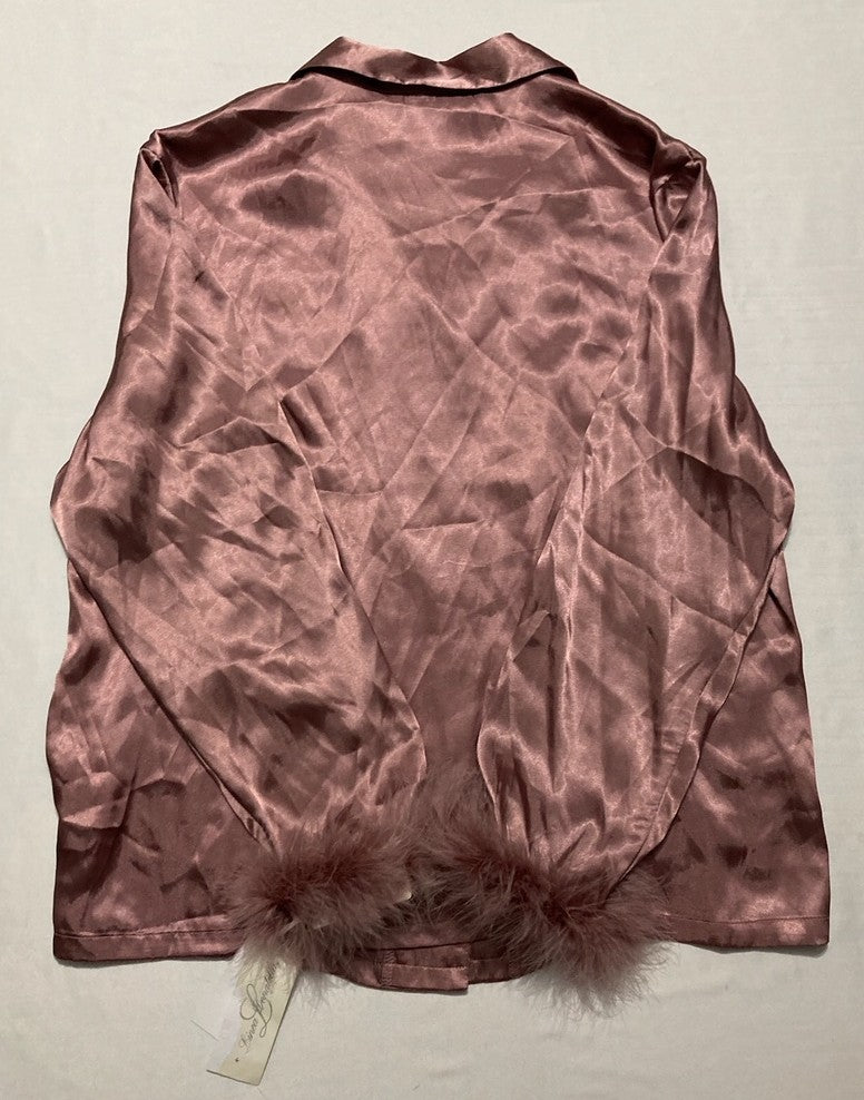 LINEA DONATELLA Satin pajama top PINK XL