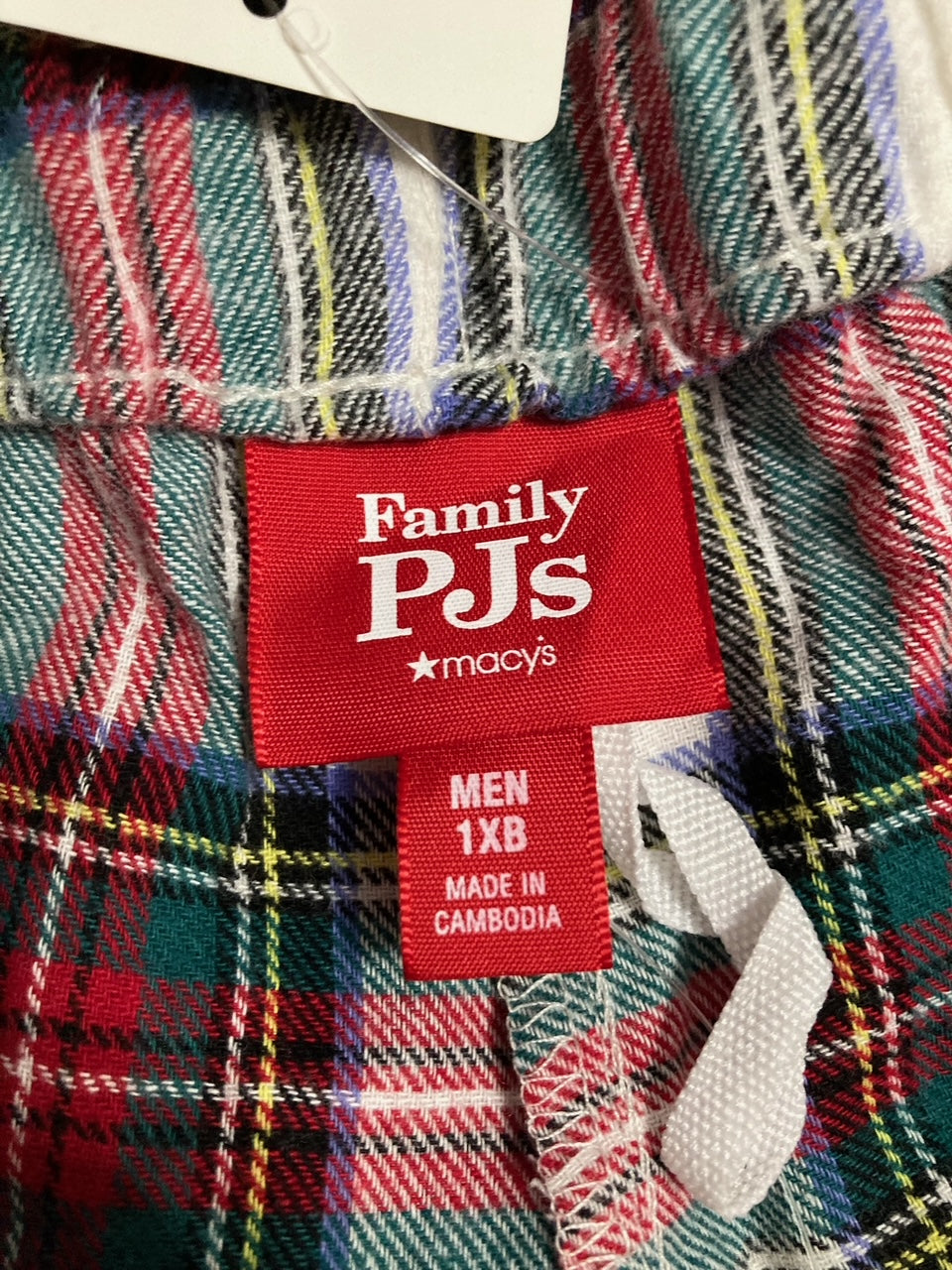 FAMILY PJ Stewart Cotton Plaid Pajama Bottom MULTICOLOR 1XB