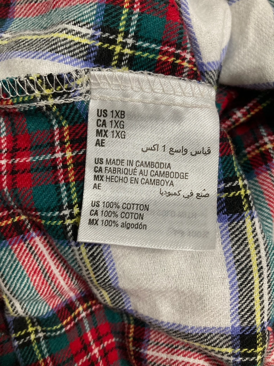 FAMILY PJ Stewart Cotton Plaid Pajama Bottom MULTICOLOR 1XB