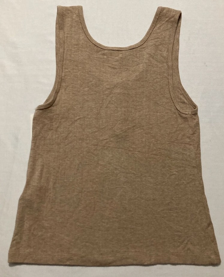 STATE OF DAY Casual Sleeveless Tank Shirt BROWN S