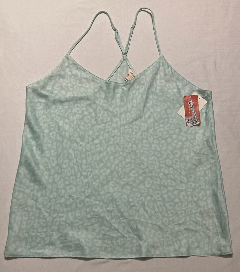STATE OF DAY Crepe De Chine Pajama Mismatched Set GREEN MINT XL/XXL