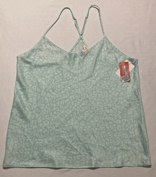 STATE OF DAY Crepe De Chine Pajama Mismatched Set GREEN MINT XL/XXL
