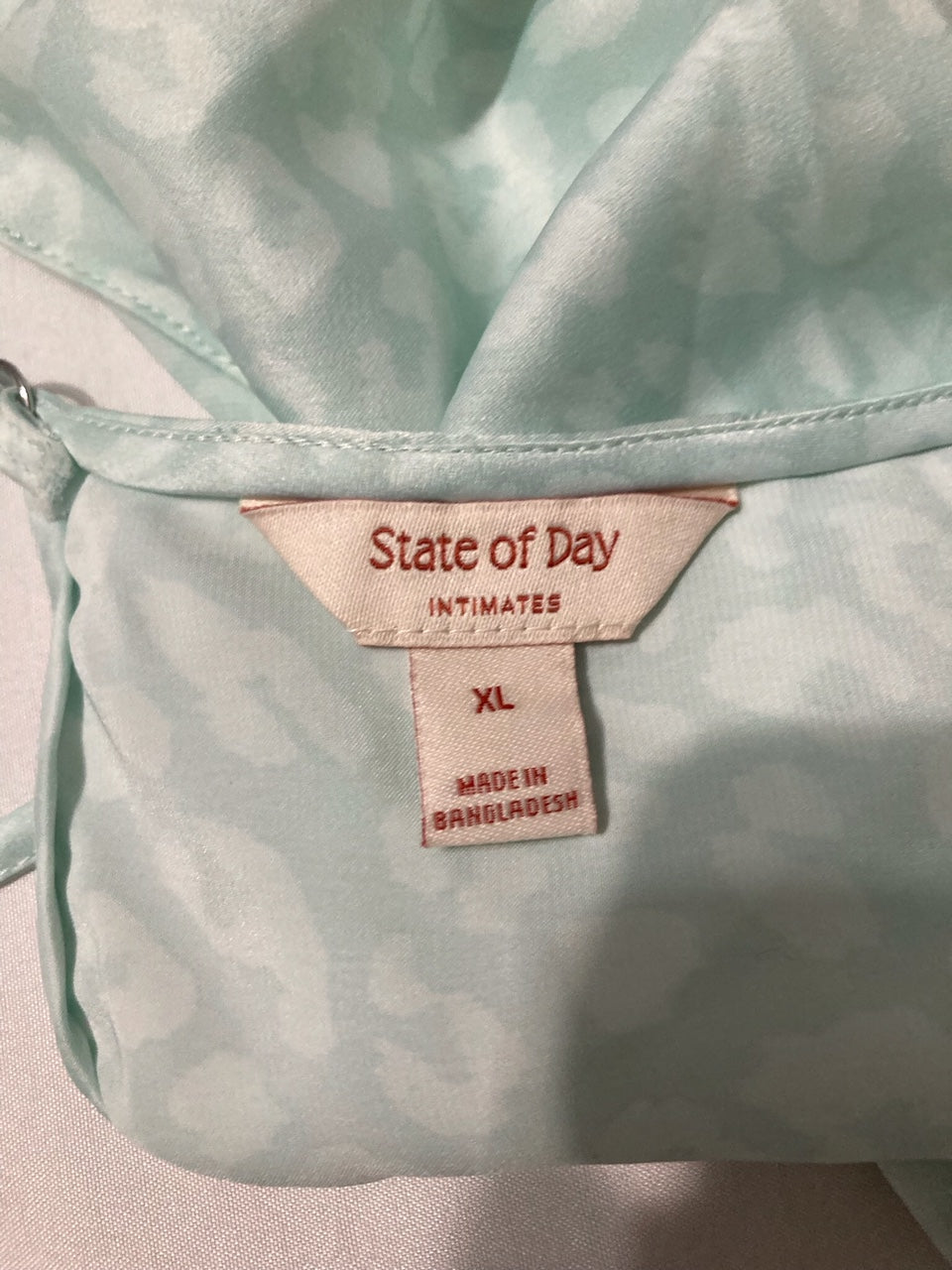 STATE OF DAY Crepe De Chine Pajama Mismatched Set GREEN MINT XL/XXL