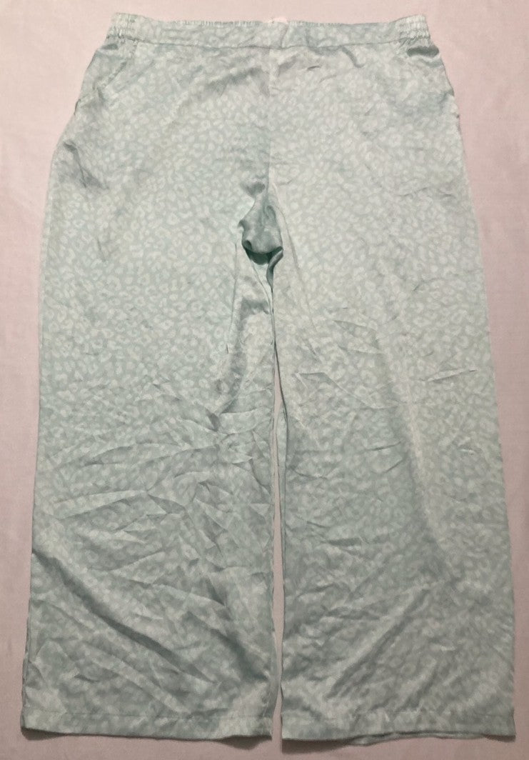 STATE OF DAY Crepe De Chine Pajama Mismatched Set GREEN MINT XL/XXL