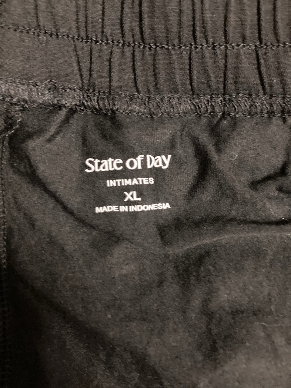STATE OF DAY Jogger Pajama Pants Deep Black BLACK XL