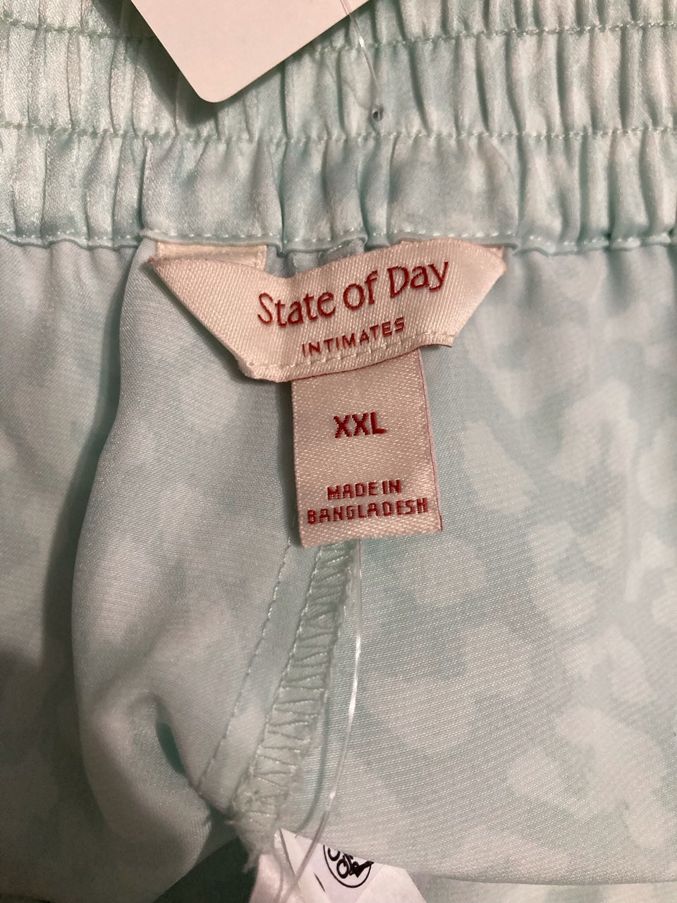 STATE OF DAY Crepe De Chine Pajama Mismatched Set GREEN MINT XL/XXL