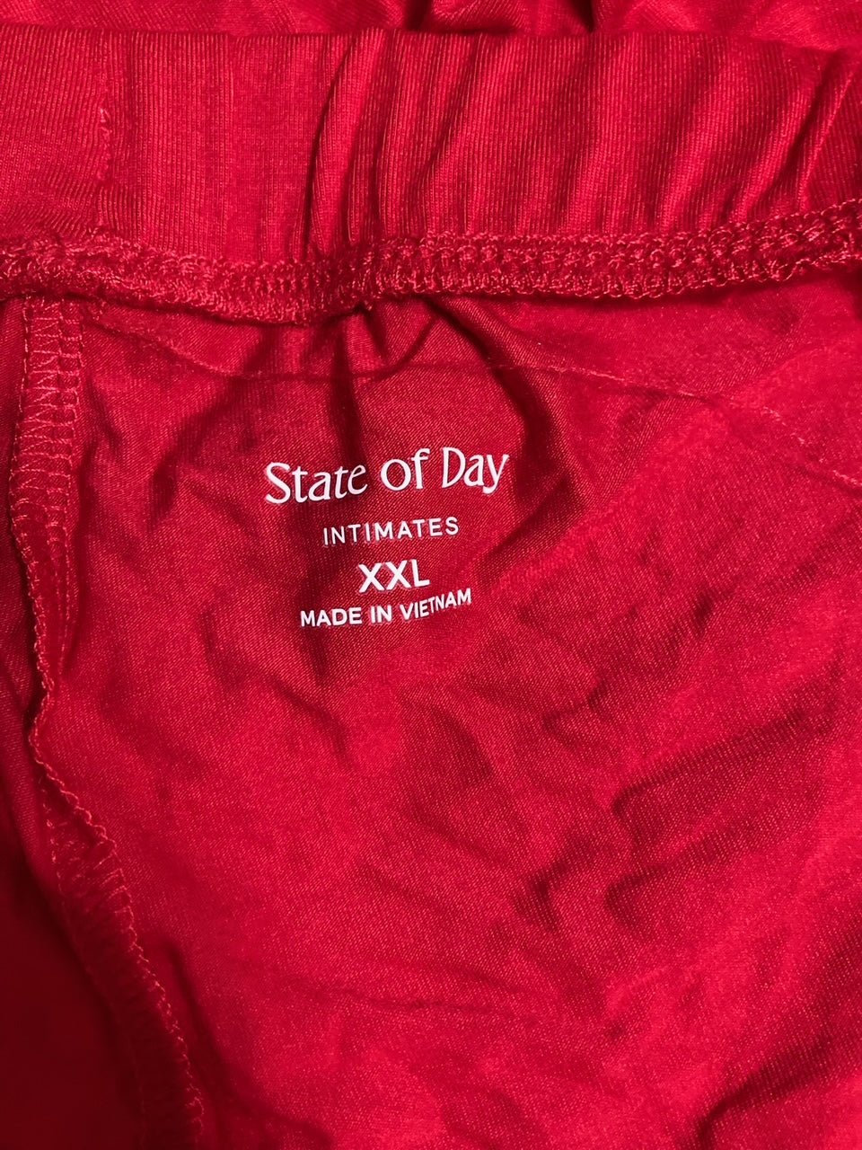 STATE OF DAY Lace-Trim Modal Pajama Pants ONLY TANTO RED XXL