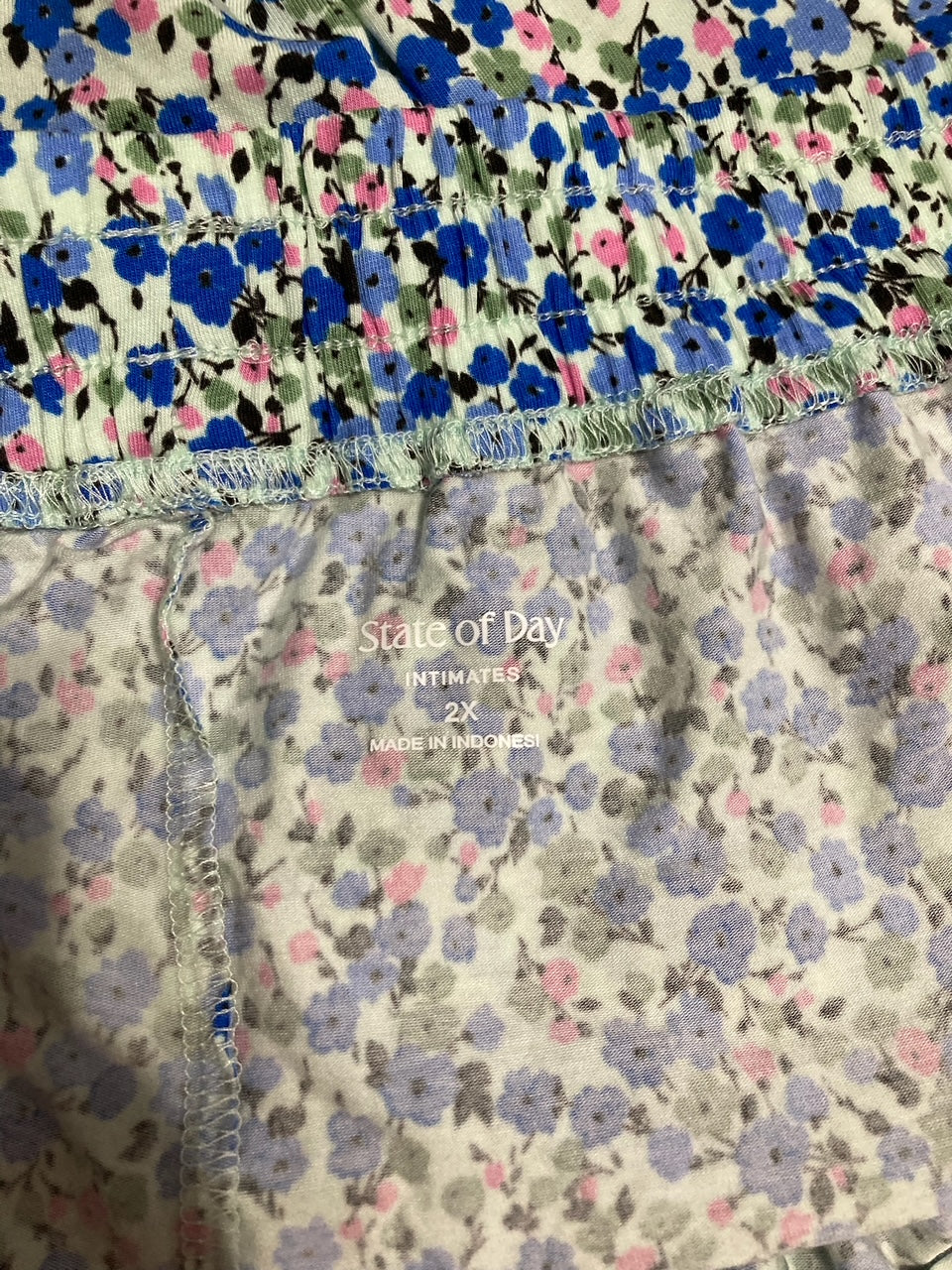 STATE OF DAY Intimates Full Length Pajama Pants DREAM DITSY 2X