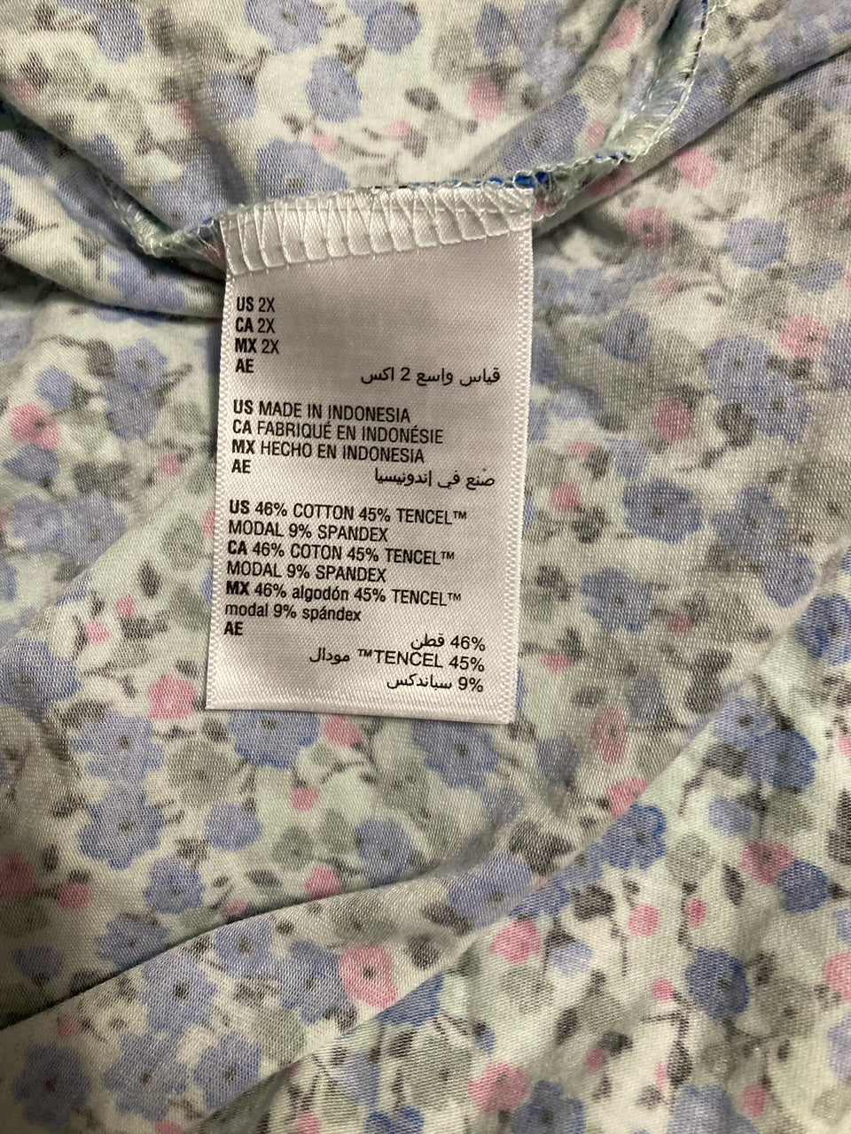 STATE OF DAY Intimates Full Length Pajama Pants DREAM DITSY 2X