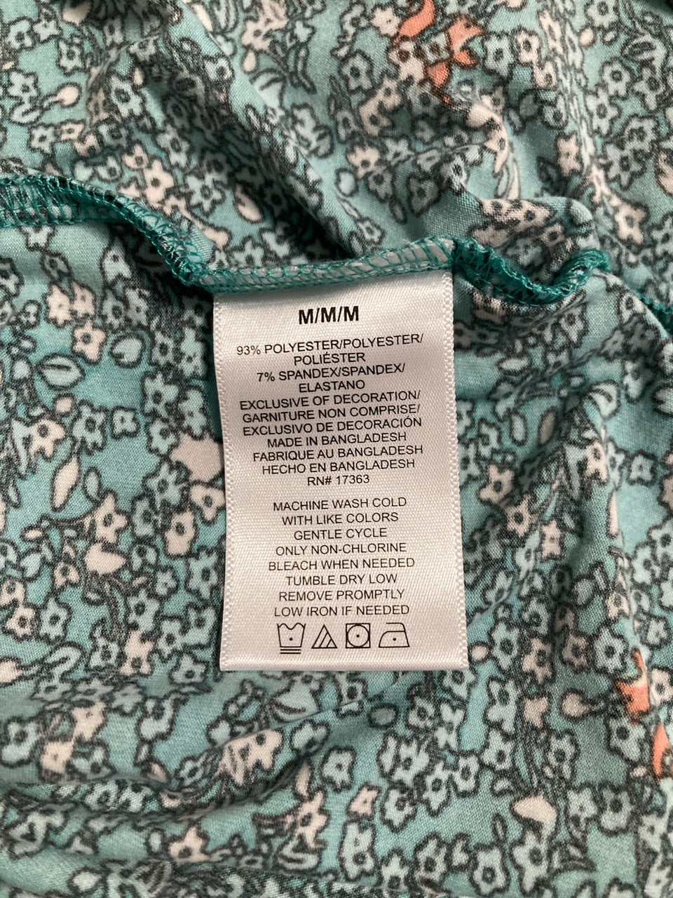 CUDDL DUDS Long Sleeve Pullover MULTIFLOR M