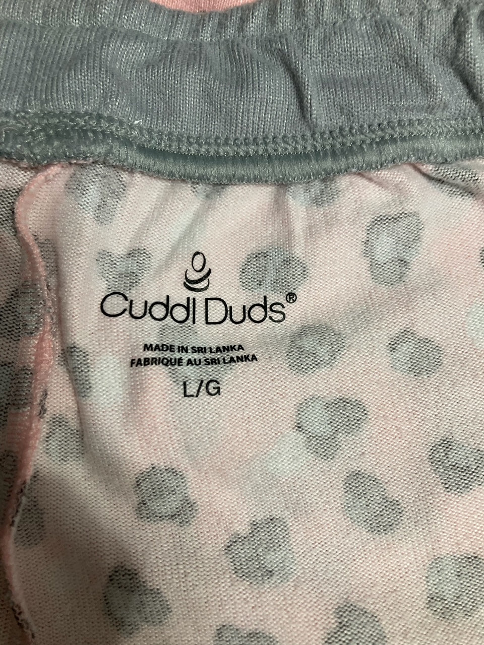 CUDDL DUDS Pink Leopard Soft Warm Pajama Pants PINK L