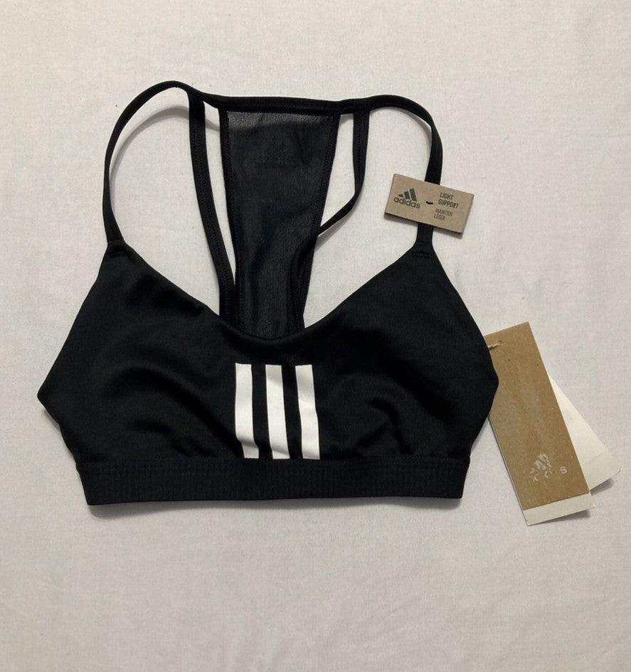 ADIDAS All Me 3-Stripes Mesh Bra BLACK 2XS
