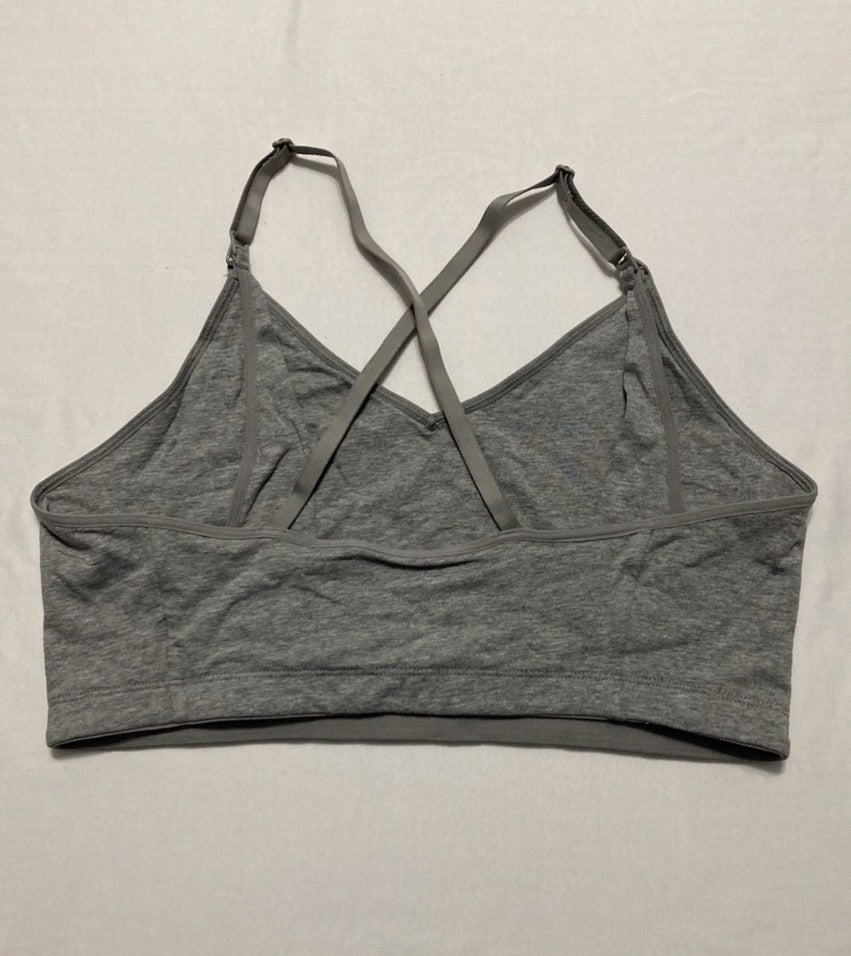MiMi Racerback Clip Down Maternity and Nursing Bra GRAY XL