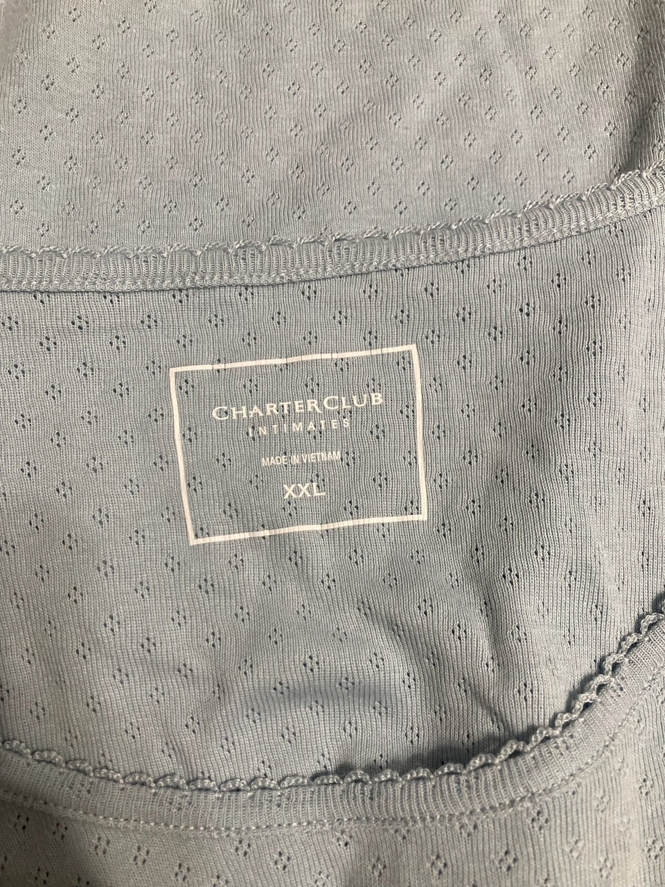 CHARTER CLUB Long-Sleeve Pajama top GRAY XXL