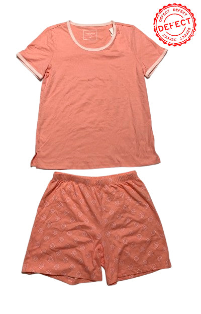 NWD CHARTER CLUB Floral Short-Sleeve Pajama Set CORAL XS