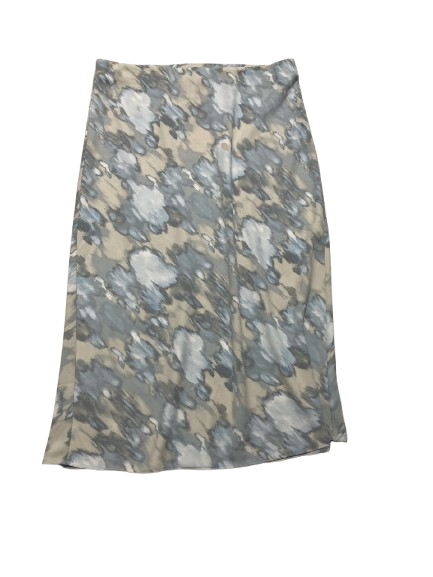 NWD CALVIN KLEIN Printed Textured Satin Midi Skirt MULTICOLOR L