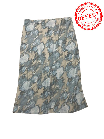 NWD CALVIN KLEIN Printed Textured Satin Midi Skirt MULTICOLOR L